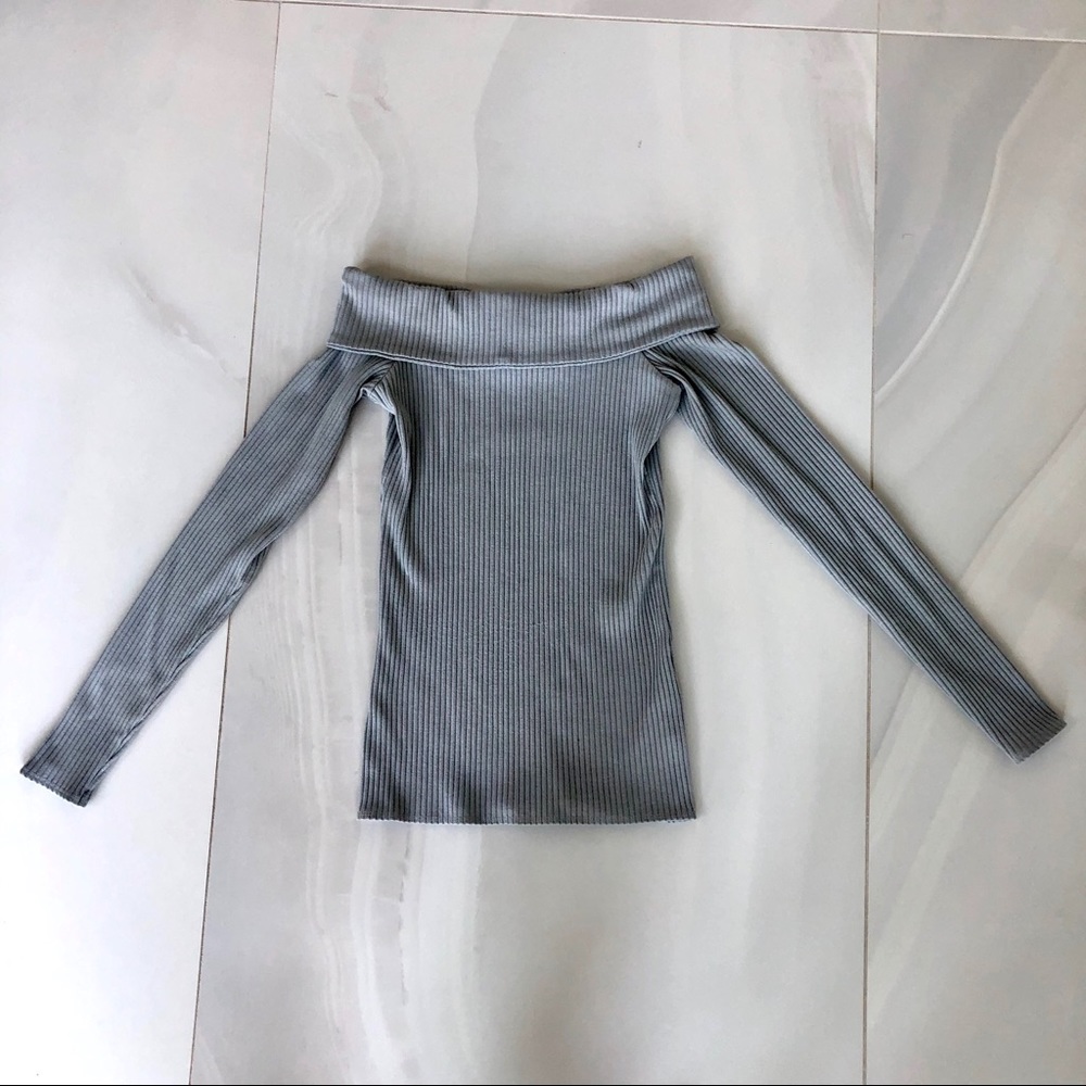 Abercrombie and Fitch Off the Shoulder Ribbed Top